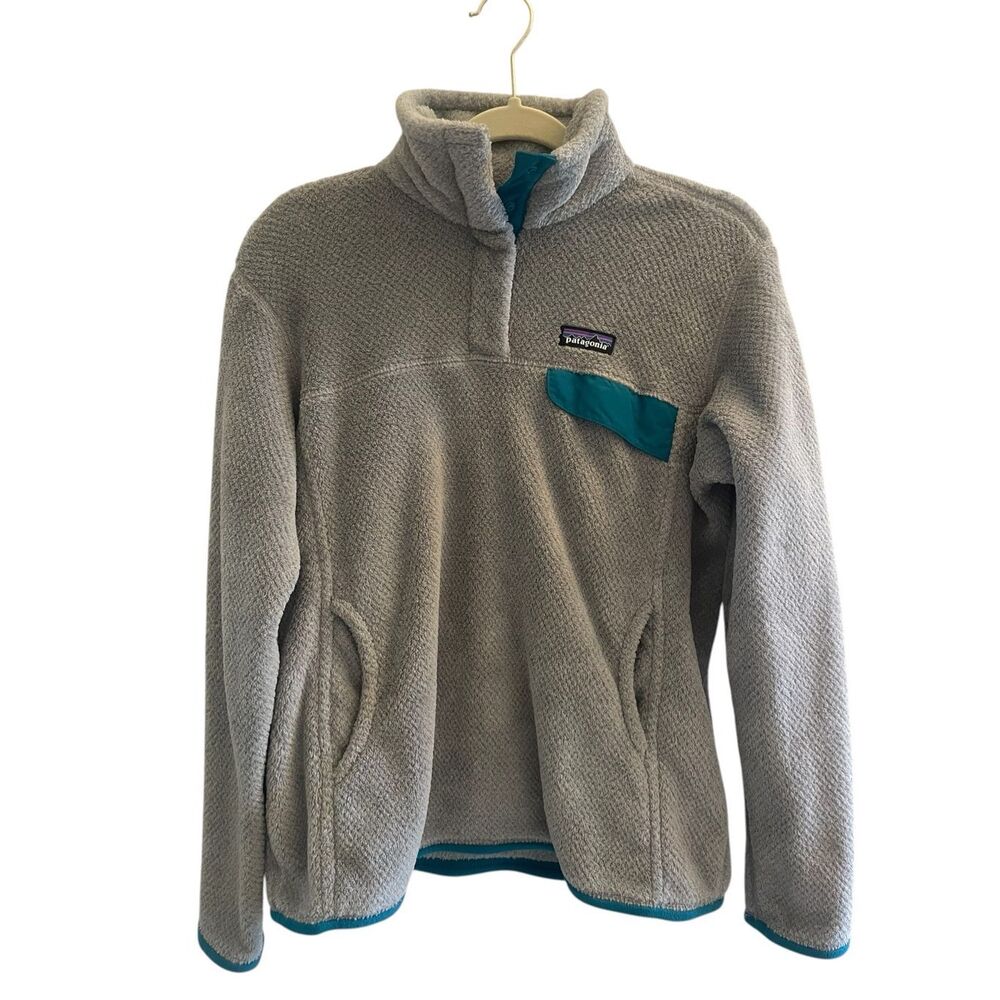 Patagonia Gray Synchilla Fleece Pullover Sweatshirt Women’s Size Large